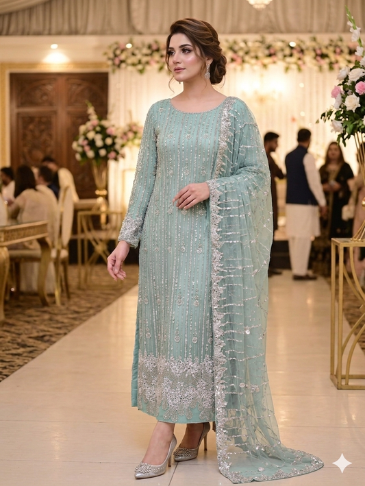 Turkish cutdana unstitched 2pc