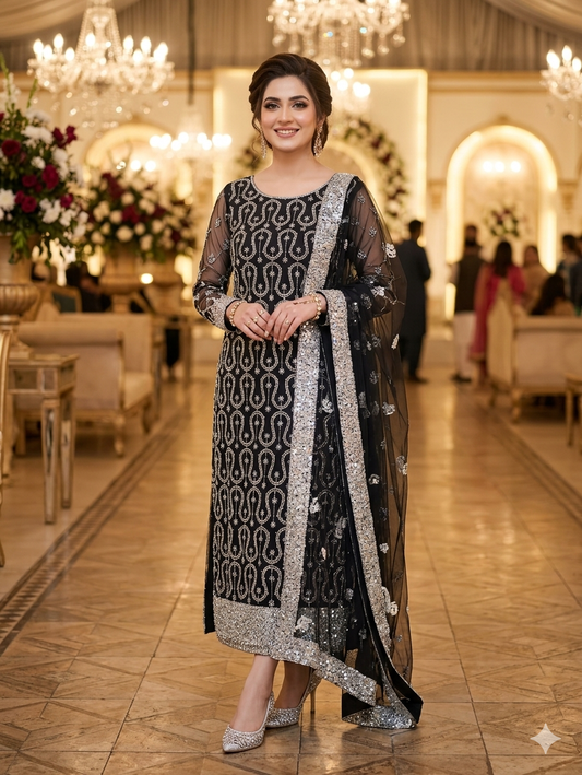 Net Turkish cutdana unstitched 2pc