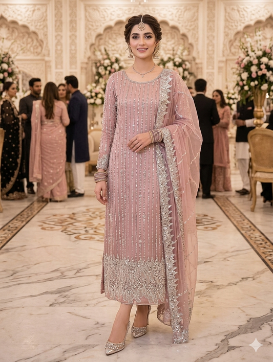 Net Turkish cutdana unstitched 2pc