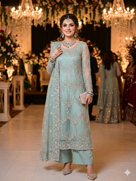 Net turkish cutdana unstitched 2pc