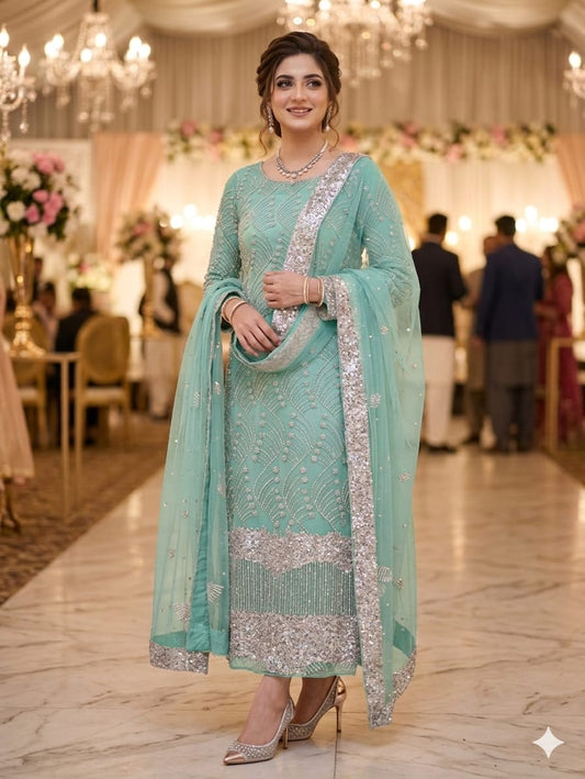 Turkish cutdana unstitched 2pc