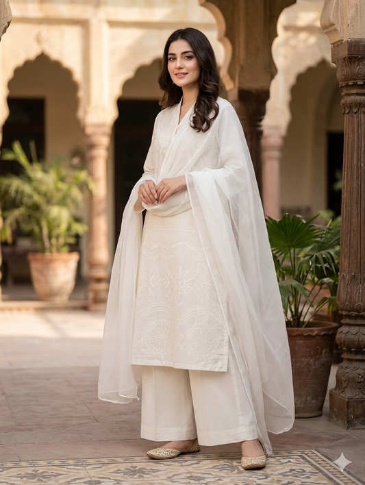 Lawn chikankari 3pc