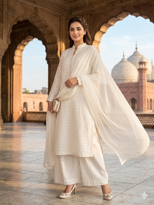 Lawn chikankari 3pc