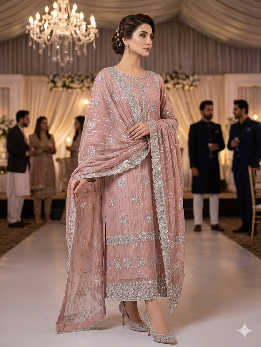 Turkish cutdana unstitched 2pc